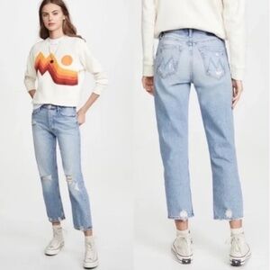 Mother Superior The Tomcat Wash the confession distressed denim jeans, size 30